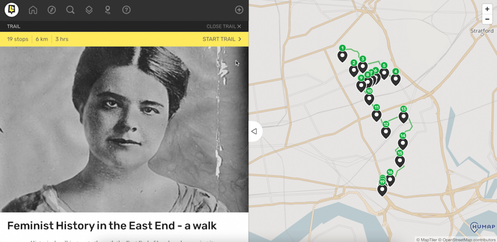 The page for a trail on London's feminist history. 