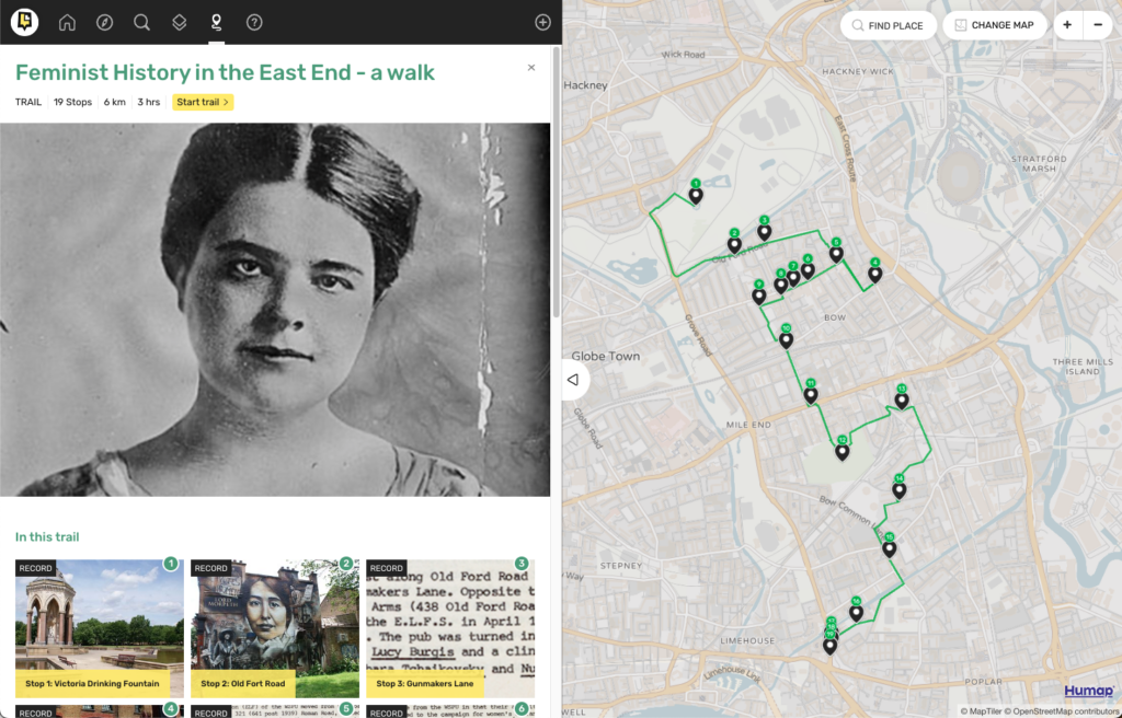 A screenshot of a trail preview on Layers of London