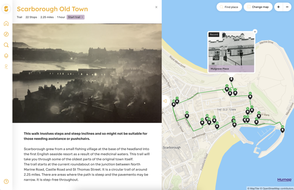 A screenshot of the Scarborough Old Town Trail